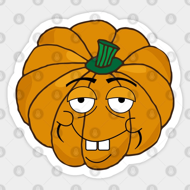 Funny Goofy Halloween Pumpkin Sticker by HotHibiscus